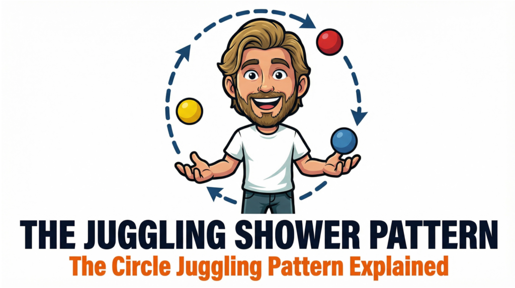 the juggling pattern where the balls go in a circle